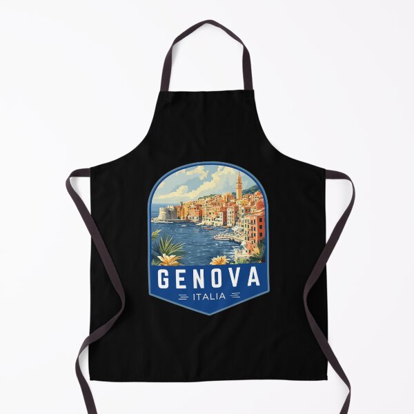 Item preview, Genova in Liguria Italy Vintage Travel Art Badge designed and sold by MaateoDesign.