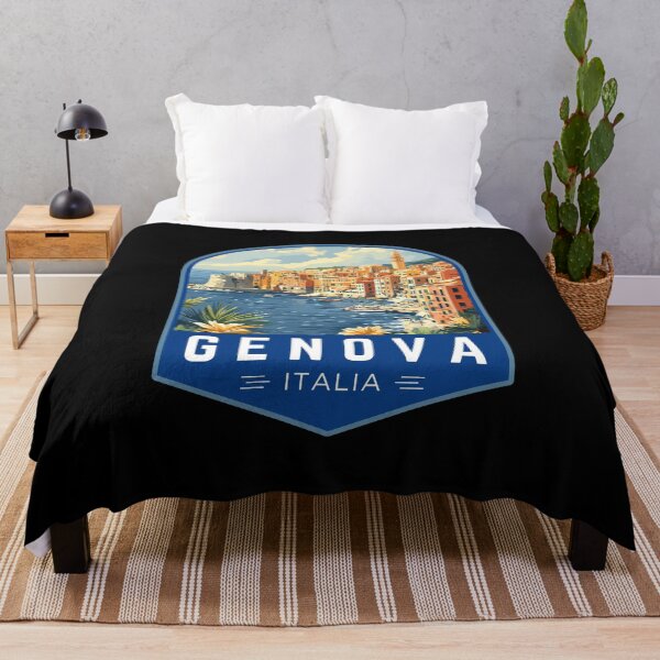 Item preview, Genova in Liguria Italy Vintage Travel Art Badge designed and sold by MaateoDesign.
