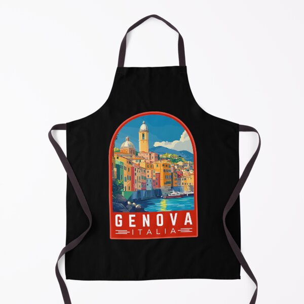 Item preview, Genova in Liguria Italy Vintage Travel Art Emblem designed and sold by MaateoDesign.