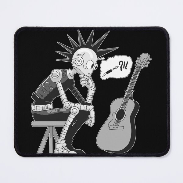 Item preview, Confused Music Robot (black and white) designed and sold by JoseloRochaArt.