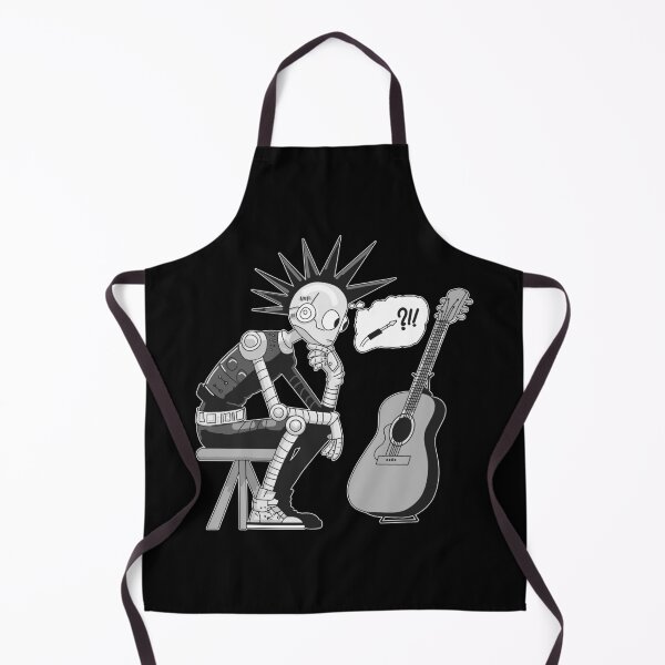 Item preview, Confused Music Robot (black and white) designed and sold by JoseloRochaArt.