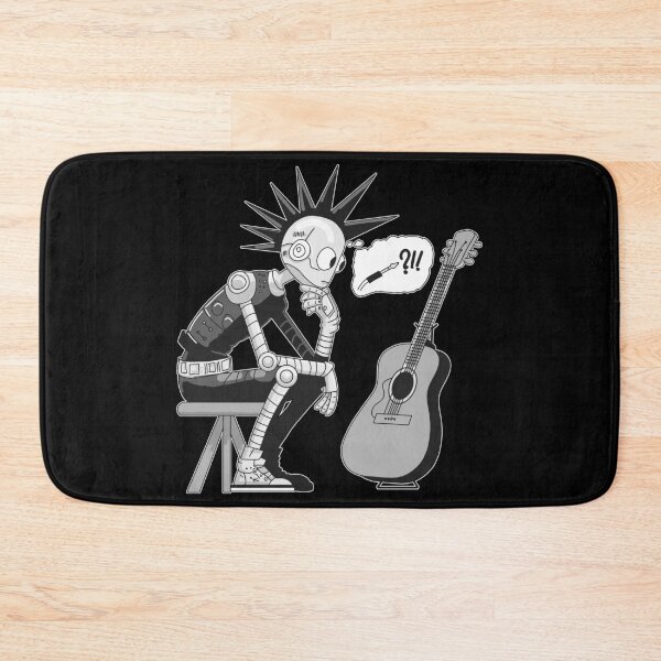 Item preview, Confused Music Robot (black and white) designed and sold by JoseloRochaArt.