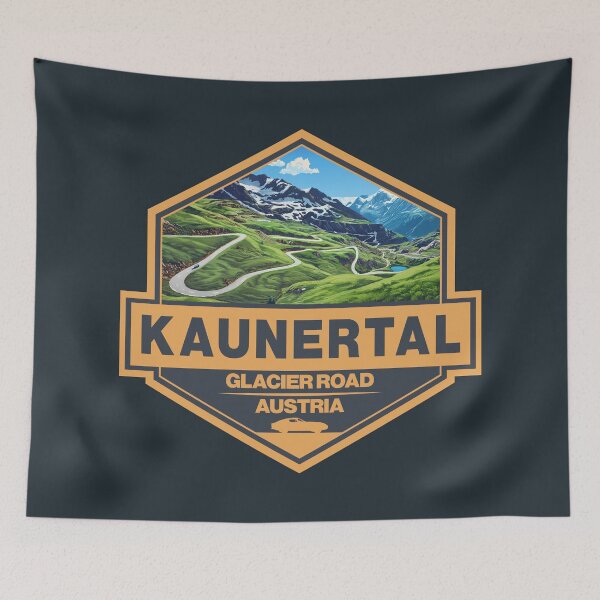 Item preview, Kaunertal Glacier Road Austria Travel Art Badge designed and sold by KrisSidDesigns.