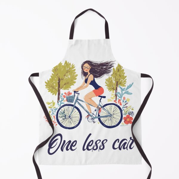 Item preview, One less car - Girl riding a bycicle designed and sold by Sketch-Shack.