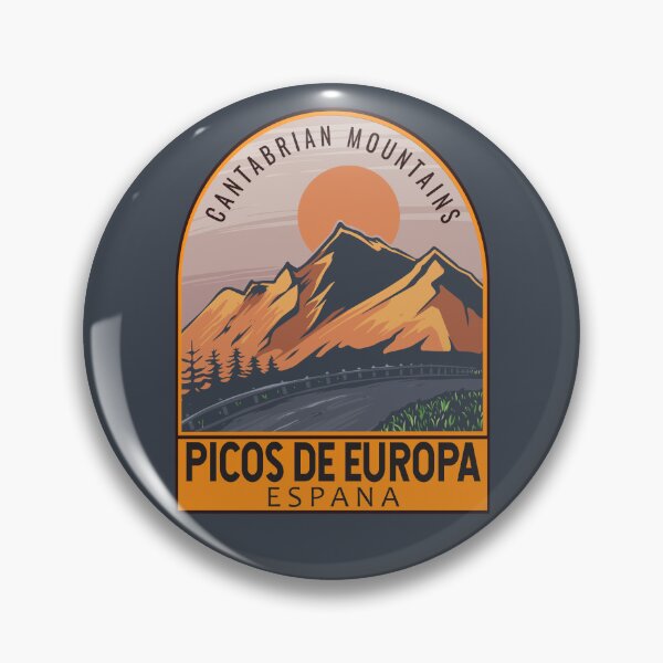 Item preview, Picos de Europa Spain Retro Travel Emblem designed and sold by KrisSidDesigns.