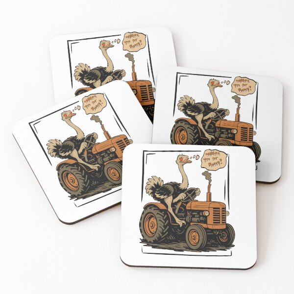 Item preview, ostrich on tractor designed and sold by Michael Garber.