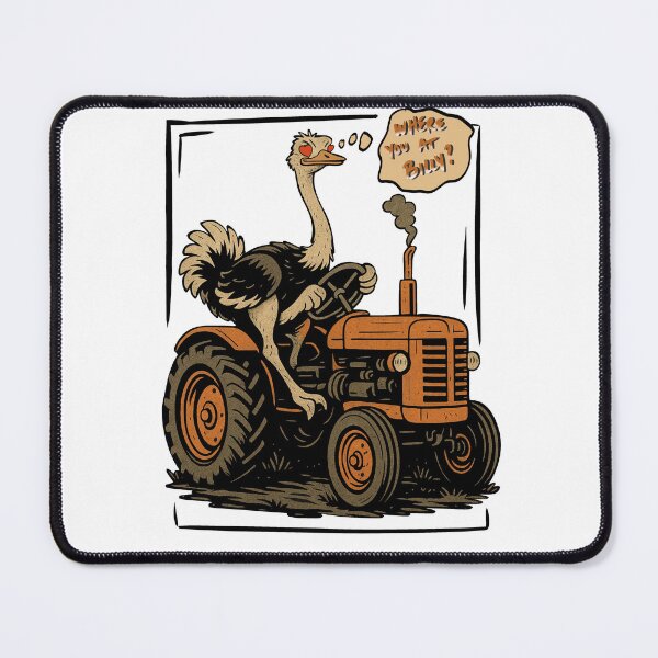 Item preview, ostrich on tractor designed and sold by Michael Garber.