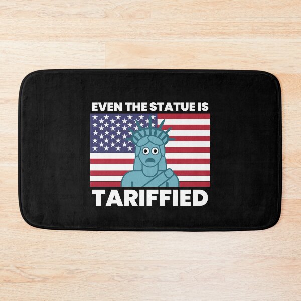 Item preview, Even The Statue Is Tariffied - Funny Political Statue of Liberty Pun designed and sold by Sunserize Designs.