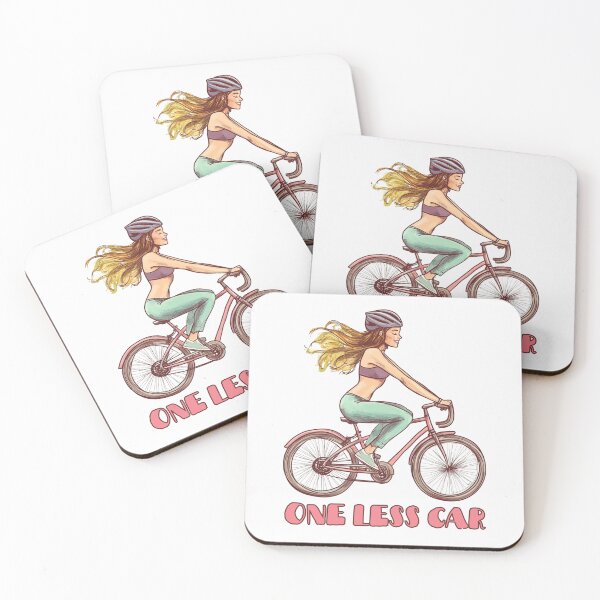 Item preview, One less car - Girl riding a bycicle  designed and sold by Sketch-Shack.