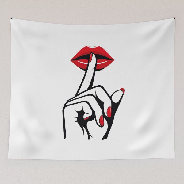 Item preview, Stylish Shushing Gesture Design designed and sold by latelierdechris.