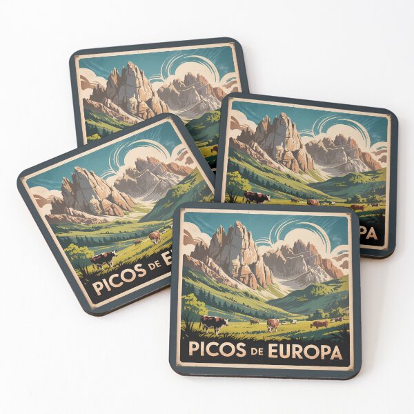 Item preview, Picos de Europa Spain Illustration Travel Badge designed and sold by KrisSidDesigns.