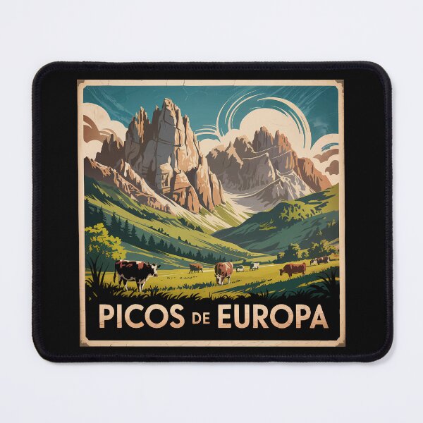 Item preview, Picos de Europa Spain Illustration Travel Badge designed and sold by KrisSidDesigns.