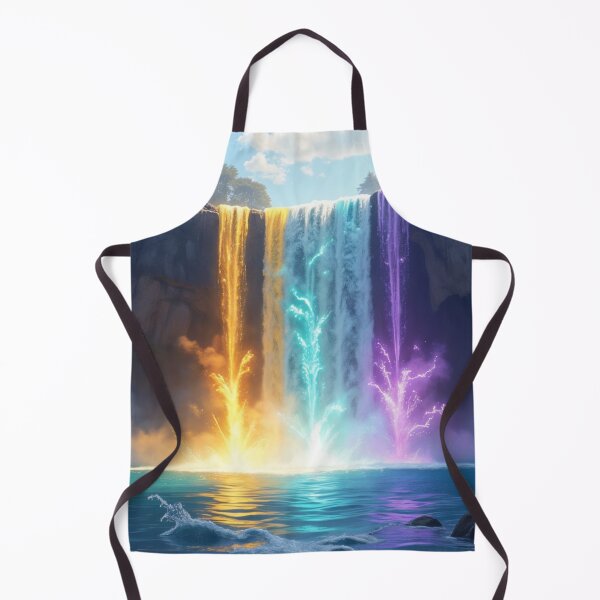 Aperçu de l'œuvre Vibrant Multicolor Waterfall in Enchanting Nature créée et vendue par latelierdechris.