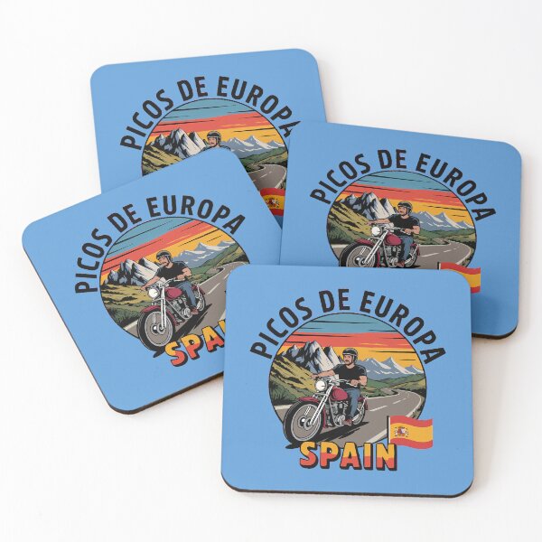 Item preview, Picos de Europa Spain Retro Illustration Travel Emblem designed and sold by KrisSidDesigns.