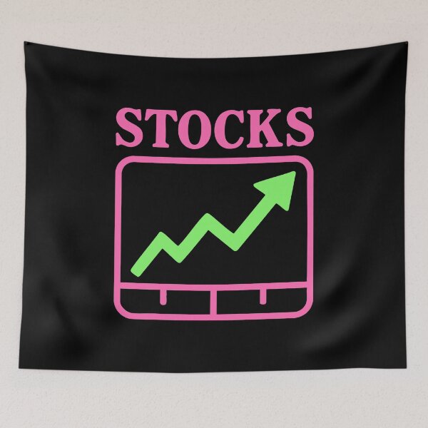 Item preview, "Stocks" Funny Simple Bullish Chart Illustration designed and sold by LuveeTuffCo.