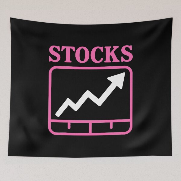 Item preview, "Stocks" Funny Simple Bullish Chart Icon Graphic Humor designed and sold by LuveeTuffCo.