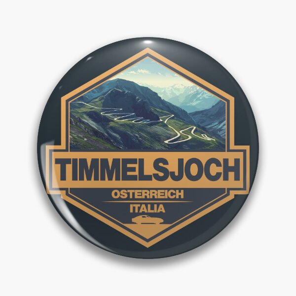 Item preview, Timmelsjoch Austria Italy Travel Art Badge designed and sold by KrisSidDesigns.