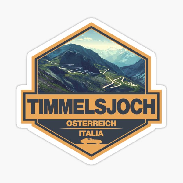 Artikel-Vorschau von Timmelsjoch Österreich Italien Reisekunst-Abzeichen, designt und verkauft von KrisSidDesigns.