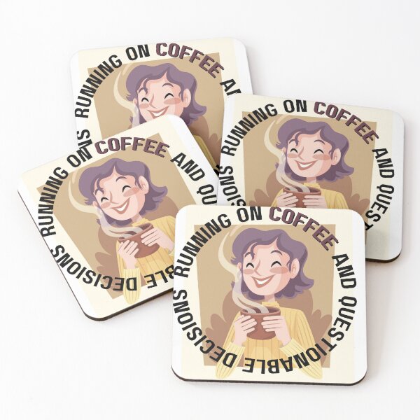 Item preview, Running on coffee and questionable decisions designed and sold by eunicecreative.