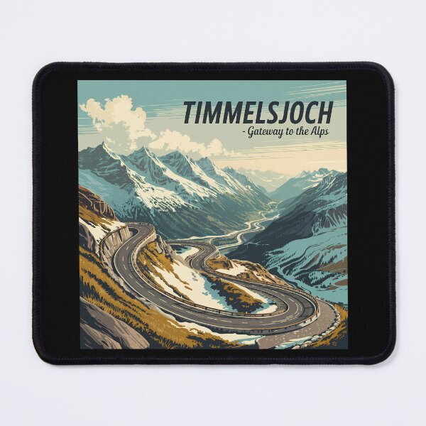 Item preview, Timmelsjoch Austria Italy Illustration Travel Badge designed and sold by KrisSidDesigns.