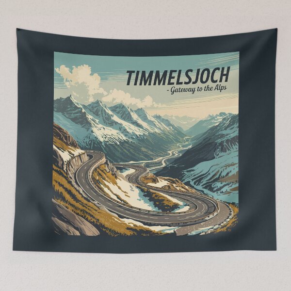 Item preview, Timmelsjoch Austria Italy Illustration Travel Badge designed and sold by KrisSidDesigns.