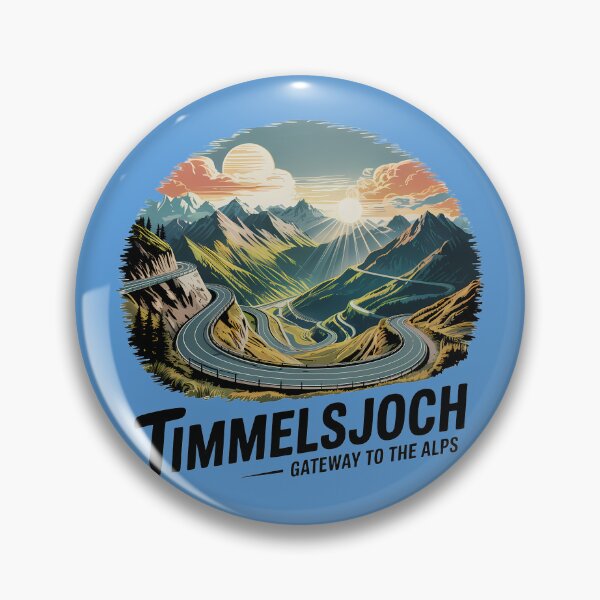 Item preview, Timmelsjoch Austria Italy Retro Illustration Travel Emblem designed and sold by KrisSidDesigns.