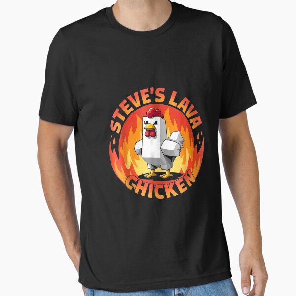 Item preview, Lava Chicken Miners Meme Steve Pixel Gaming Boys Kids Game T-Shirt - Lava Chicken Steve Miner designed and sold by MangaMannia.