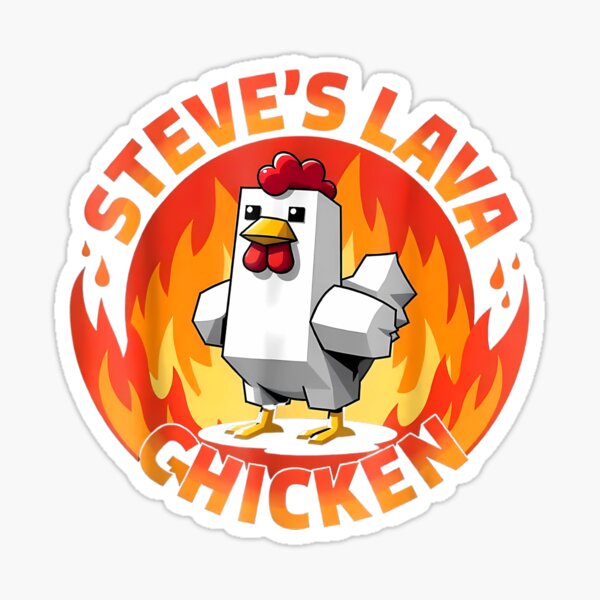 Artikel-Vorschau von Lava Chicken Miners Meme Steve Pixel Gaming Jungen Kinder Spiel T-Shirt - Lava Chicken Steve Miner, designt und verkauft von MangaMannia.