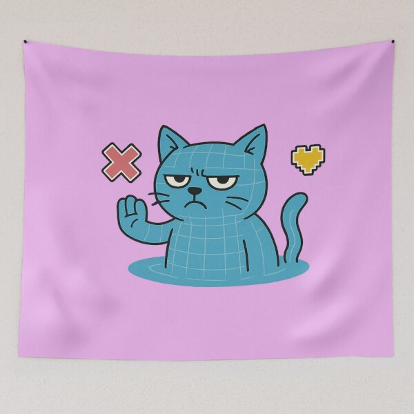 Item preview, Hologram Cat Meme Trends 2025 Funny Futuristic Design designed and sold by memememescat.