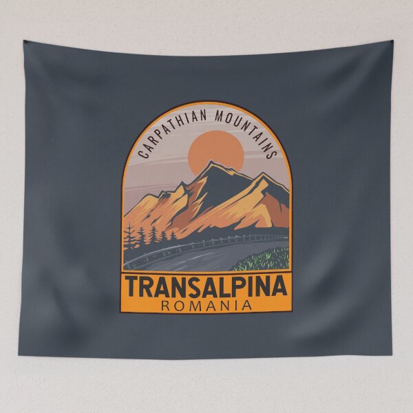 Item preview, Transalpina Romania Retro Travel Emblem designed and sold by KrisSidDesigns.