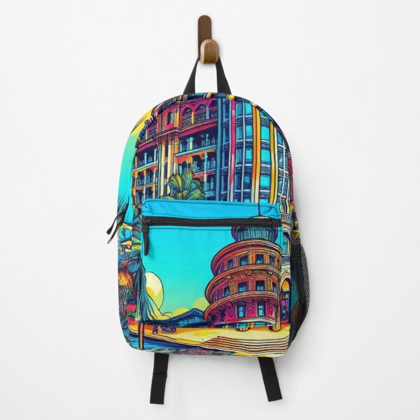 Item preview, Honolulu City Comic Design – Tropical AI Artwork for Clothing, Accessories & Vibrant Urban Vacation-Inspired Fashion designed and sold by knalpot-design.