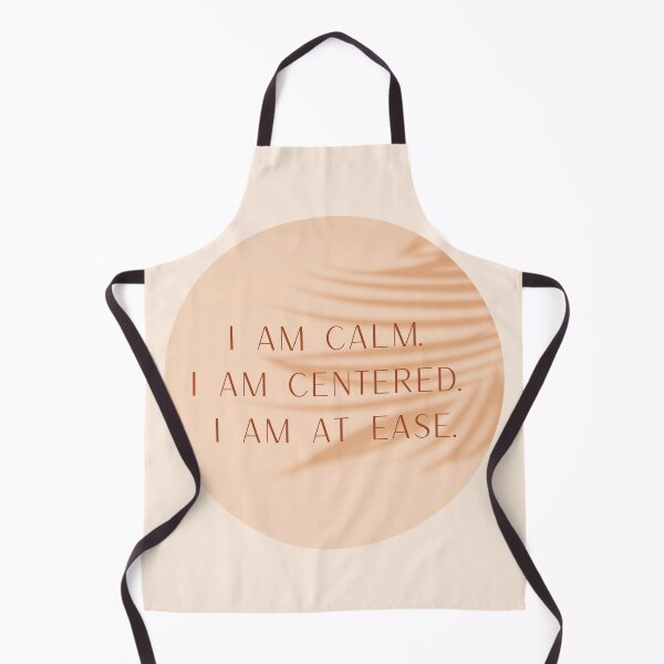 Item preview, I Am Calm I Am Centered I Am At Ease – Golden Minimalist Palm Shadow Affirmation designed and sold by LUV963.