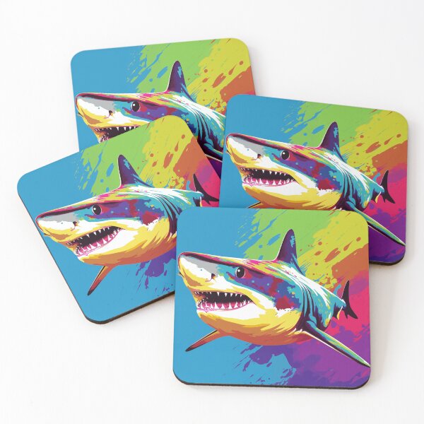 Item preview, Shark Popart designed and sold by RedHandedOD.