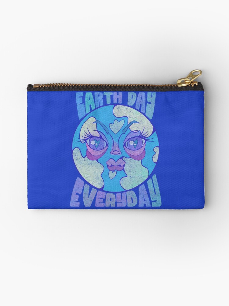 Thumbnail 1 of 4, Zipper Pouch, earth day everyday v2 designed and sold by manniemoonstone.