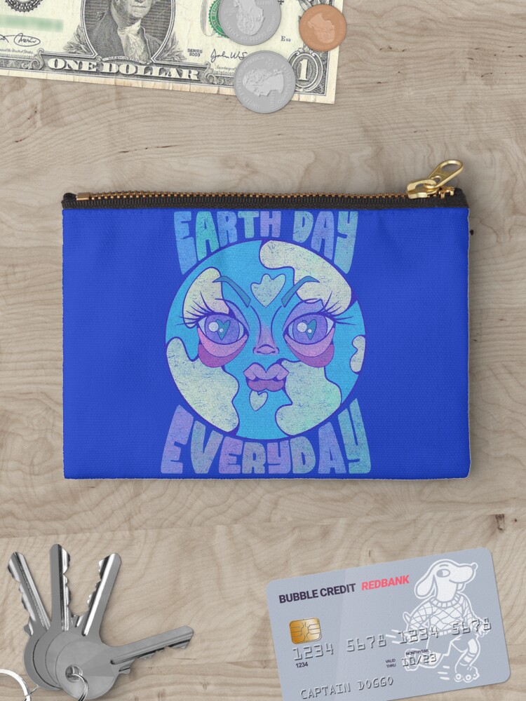 Thumbnail 3 of 4, Zipper Pouch, earth day everyday v2 designed and sold by manniemoonstone.
