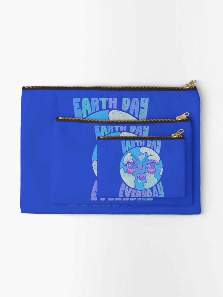 Thumbnail 2 of 4, Zipper Pouch, earth day everyday v2 designed and sold by manniemoonstone.