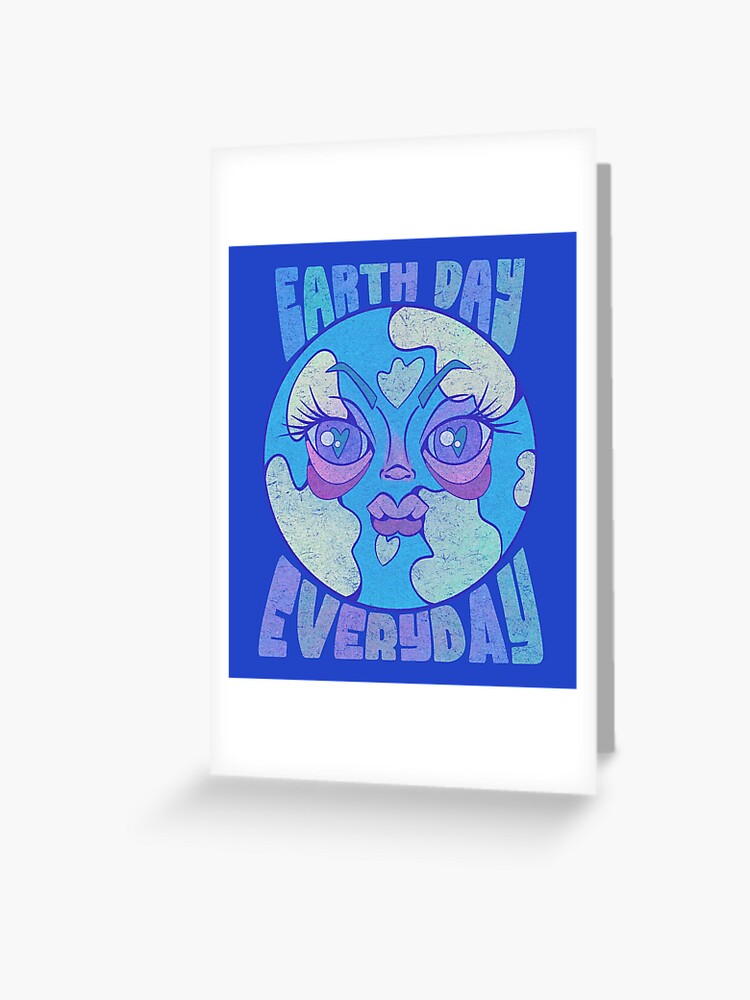 Thumbnail 1 of 2, Greeting Card, earth day everyday v2 designed and sold by manniemoonstone.