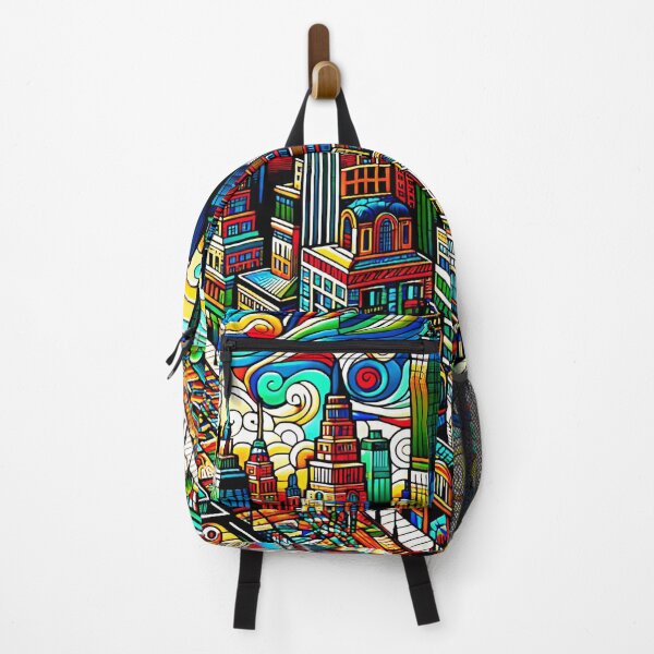 Item preview, Psychedelic City Pop Art designed and sold by Bliss Find And Design.