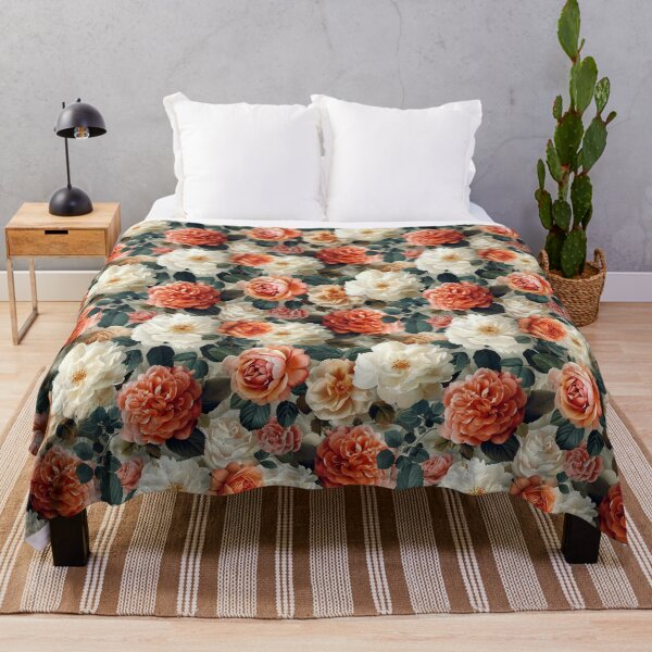 Item preview, Floral Abundance in Peach and White designed and sold by NTGUILTY.