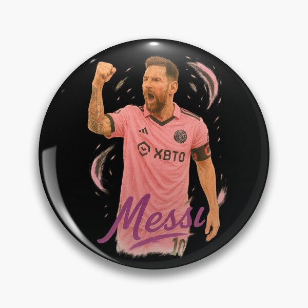 Item preview, Lionel Messi Inter Miami Art – Pink Jersey Football Icon Tribute	 designed and sold by VintageVibes Co..