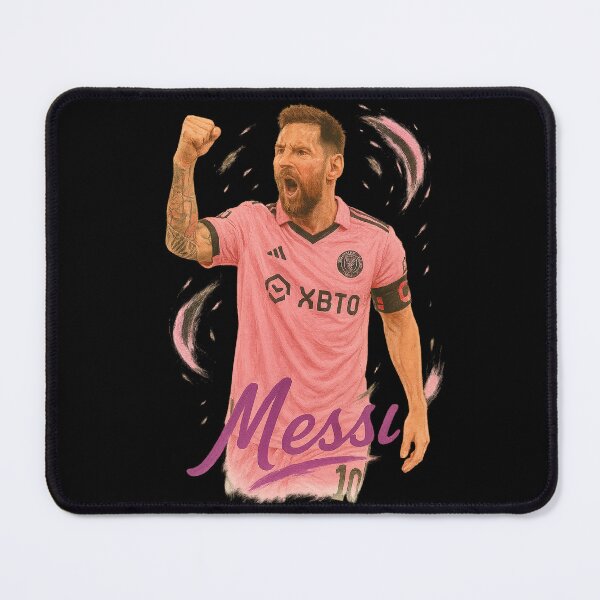 Item preview, Lionel Messi Inter Miami Art – Pink Jersey Football Icon Tribute designed and sold by VintageVibes Co..