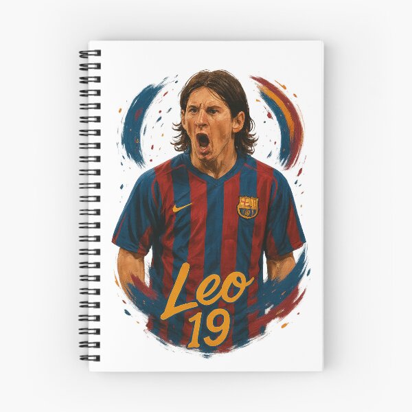 Item preview, Young Messi Barcelona Art – Rising Legend in Number 19 Tribute	 designed and sold by VintageVibes Co..