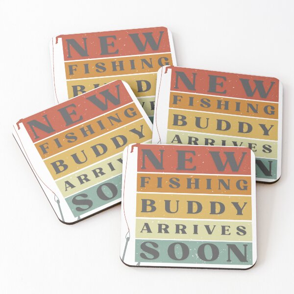Item preview, New fishing buddy arrives soon design for fisherman life Great for baby news, fishing humor, dad-to-be styles quote design designed and sold by puurfectcat.
