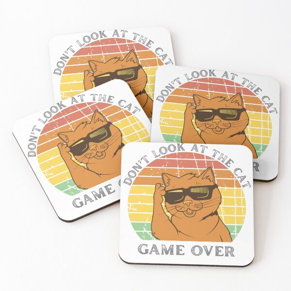 Item preview, Don't look at the cat design for gamers Features game over humor, feline obsession, and silly vibes designed and sold by puurfectcat.