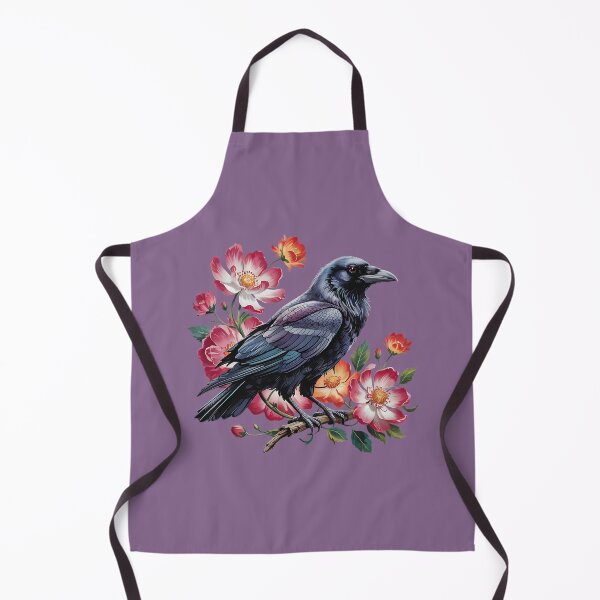 Item preview, Mystical Raven with Roses and Midnight Feathers designed and sold by BirdsnStuff.