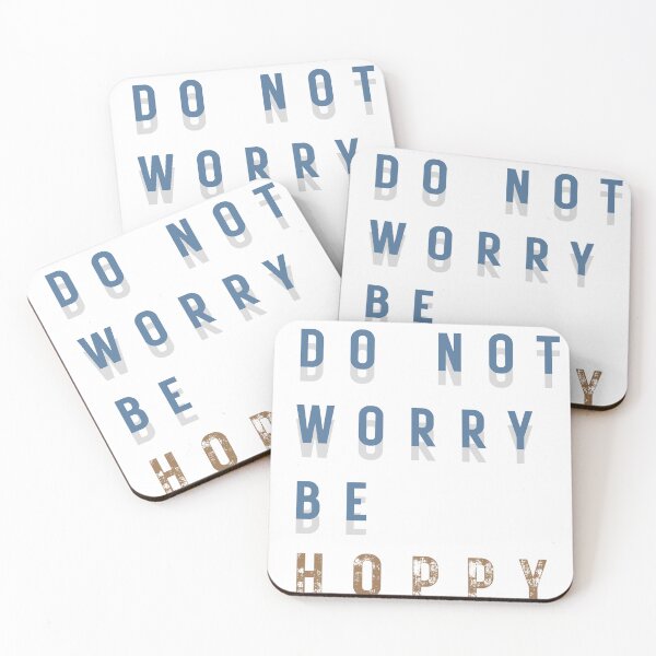 Item preview, Do not worry be hoppy design for Easter lovers Fun and happy quote with bunny humor and pastel joy designed and sold by puurfectcat.