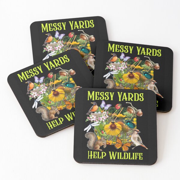 Item preview, Messy Yards Help Wildlife Butterflies Pollinator Wildflowers Colorful Design designed and sold by EarthArtDesigns.
