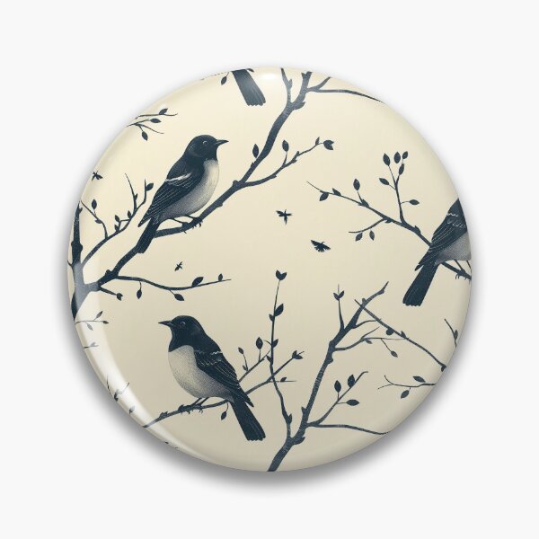 Item preview, Monochrome Birdsong Branches designed and sold by NTGUILTY.