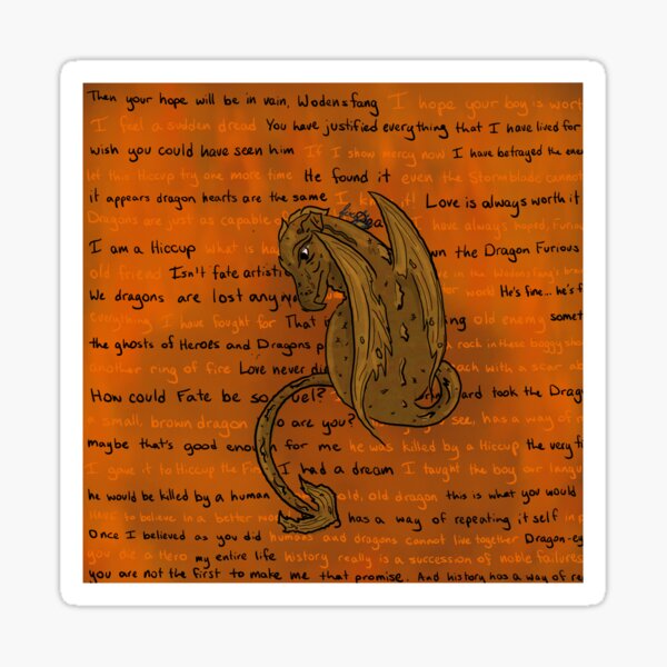 Item preview, HTTYD Wodensfang with Quotes designed and sold by Firefly Drawings.