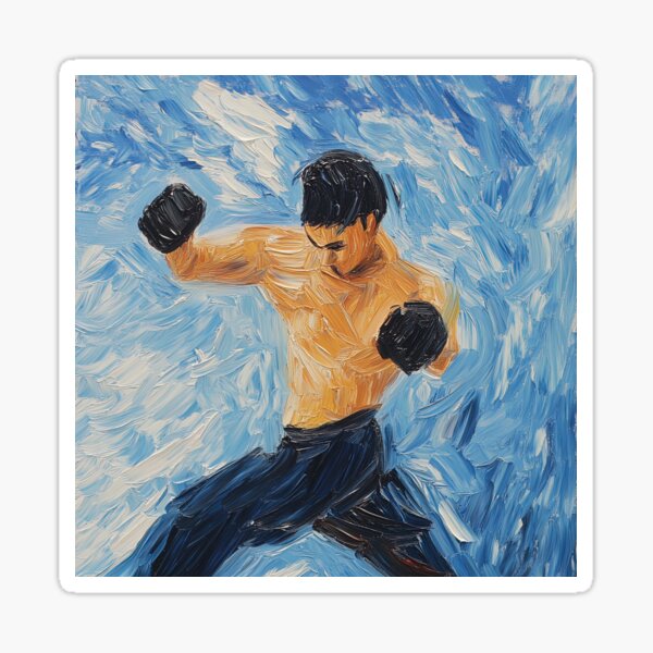 Item preview, Kickboxer | Post-impressionist painting style designed and sold by ComicsFactory.